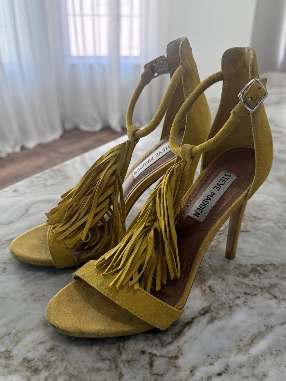 Steve Madden Fringe Suede Heels